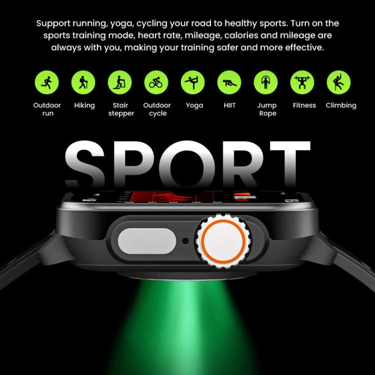 SPOVAN H6 1.83 inch TFT Screen Smart Watch Supports Bluetooth Call/Blood Oxygen Monitoring(Orange)
