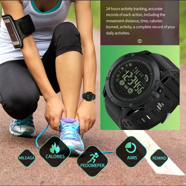 SPOVAN PR1 Outdoor Waterproof Luminous Bluetooth Smart Watch(Black)