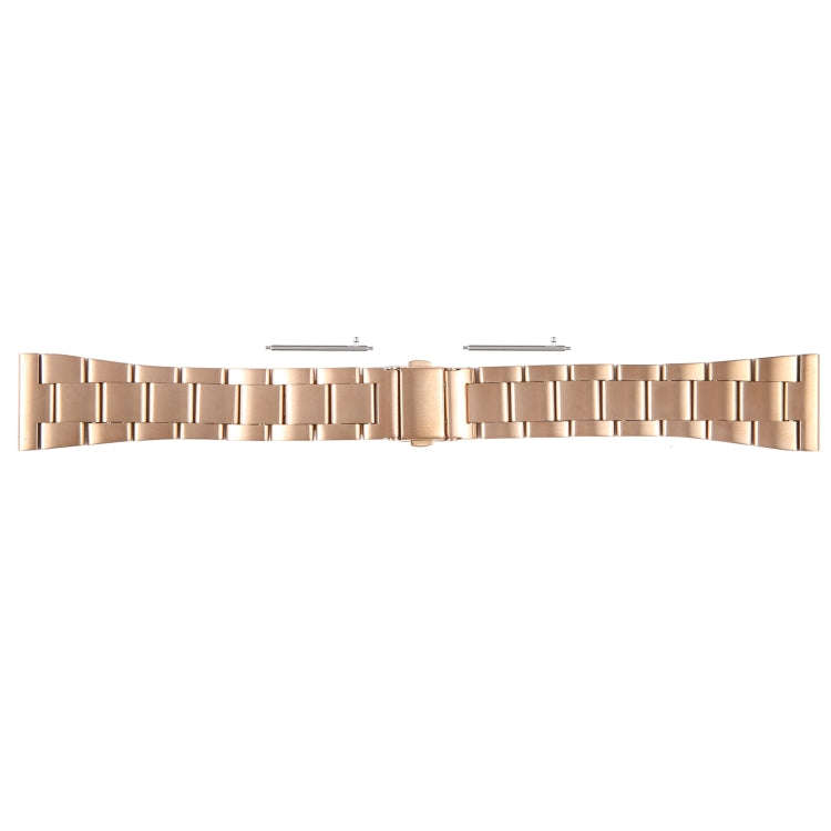 For Huawei Watch 4 22mm Three-bead Stainless Steel Watch Band(Rose Gold)
