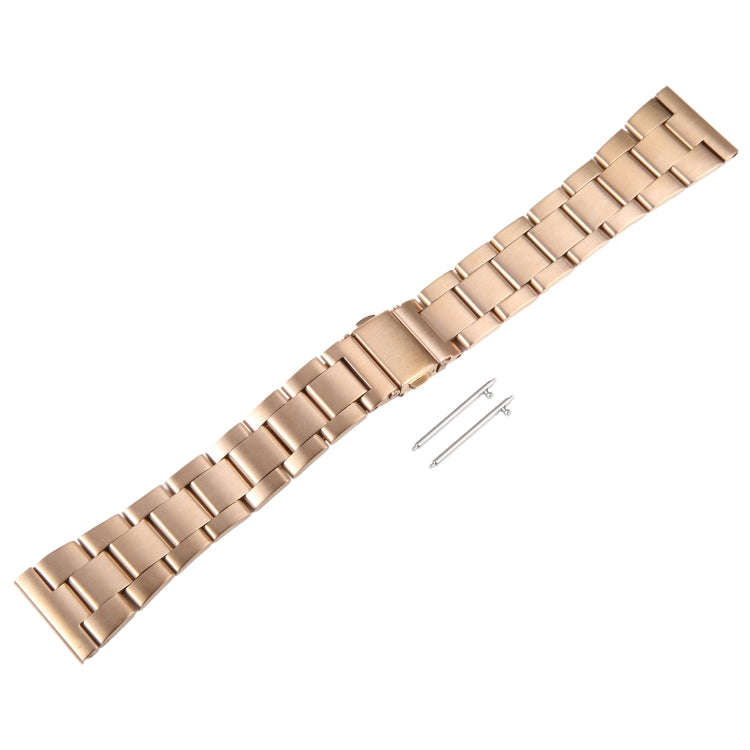 For Huawei Watch 4 22mm Three-bead Stainless Steel Watch Band(Rose Gold)