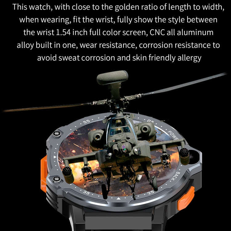 ZGP PG999 1.54 inch HD Round Screen 4G Smart Watch Android 8.1, Specification:2GB+16GB(Black)