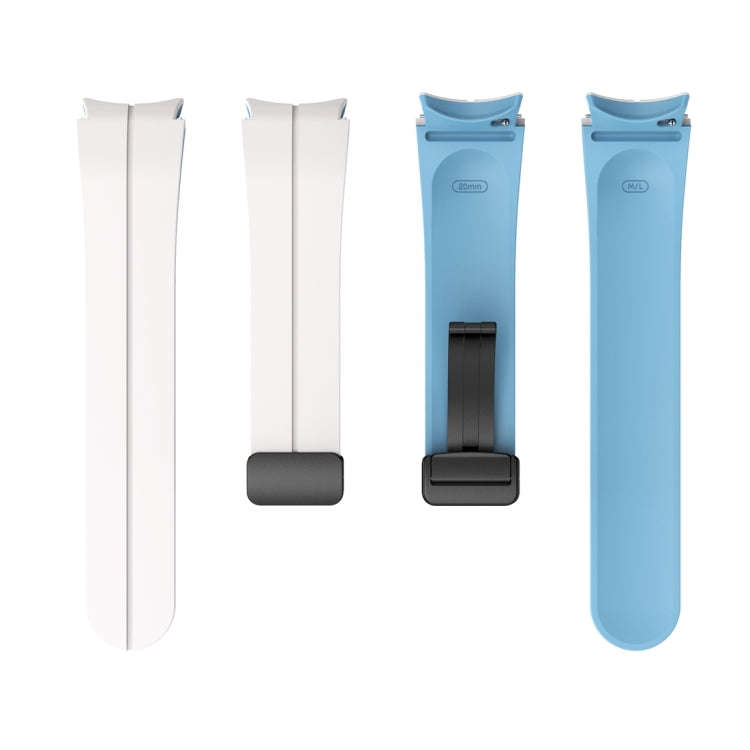 For Samsung Galaxy Watch 6 / 6 Classic Dual Color Magnetic Folding Buckle Silicone Watch Band(Cre...