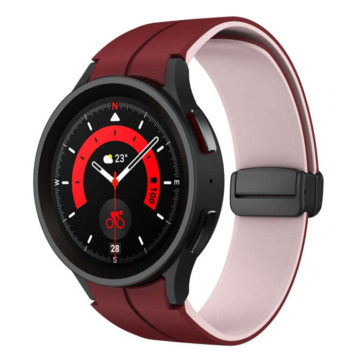 For Samsung Galaxy Watch 6 / 6 Classic Dual Color Magnetic Folding Buckle Silicone Watch Band(Win...