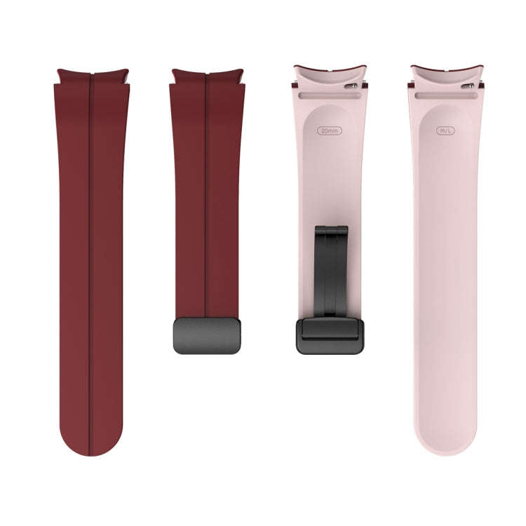 For Samsung Galaxy Watch 6 / 6 Classic Dual Color Magnetic Folding Buckle Silicone Watch Band(Win...