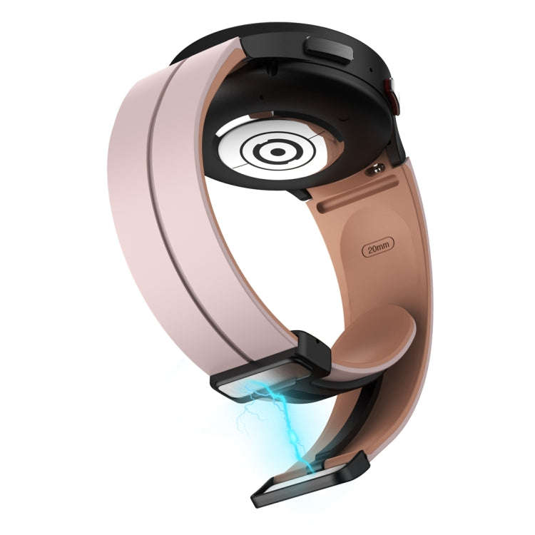 For Samsung Galaxy Watch 6 / 6 Classic Dual Color Magnetic Folding Buckle Silicone Watch Band(Pin...