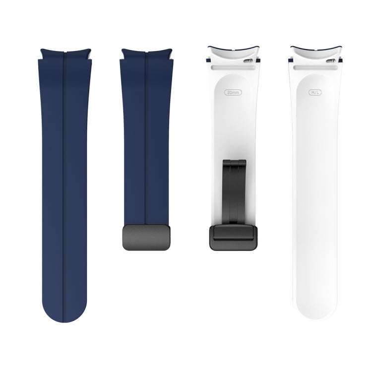 For Samsung Galaxy Watch 6 / 6 Classic Dual Color Magnetic Folding Buckle Silicone Watch Band(Mid...