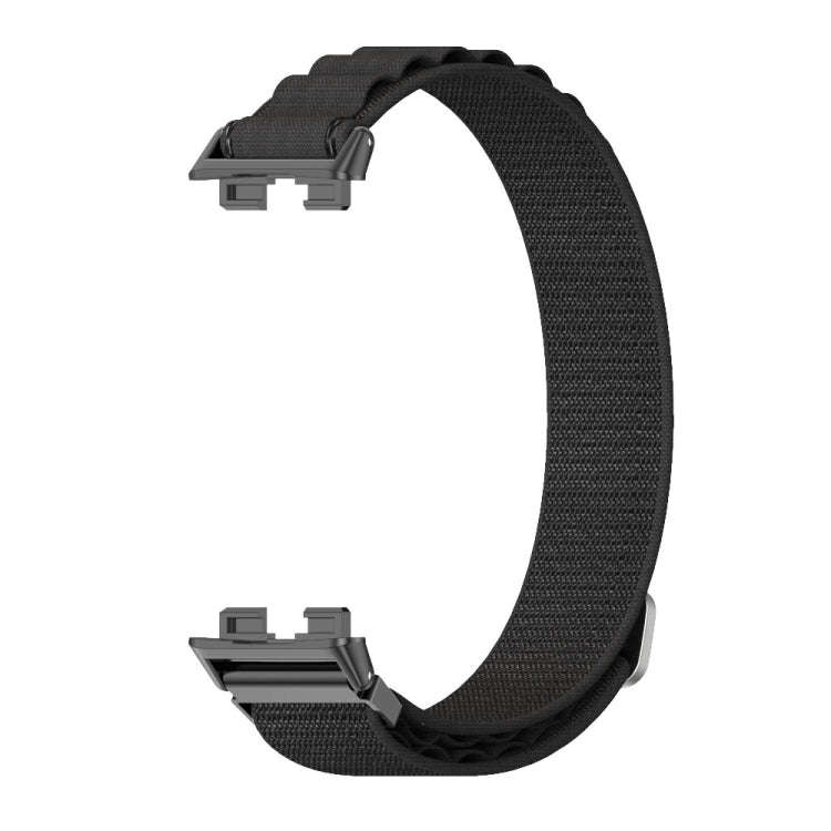 For Huawei Band 8 / 9 / 10 Mijobs Nylon Breathable Watch Band(Black)
