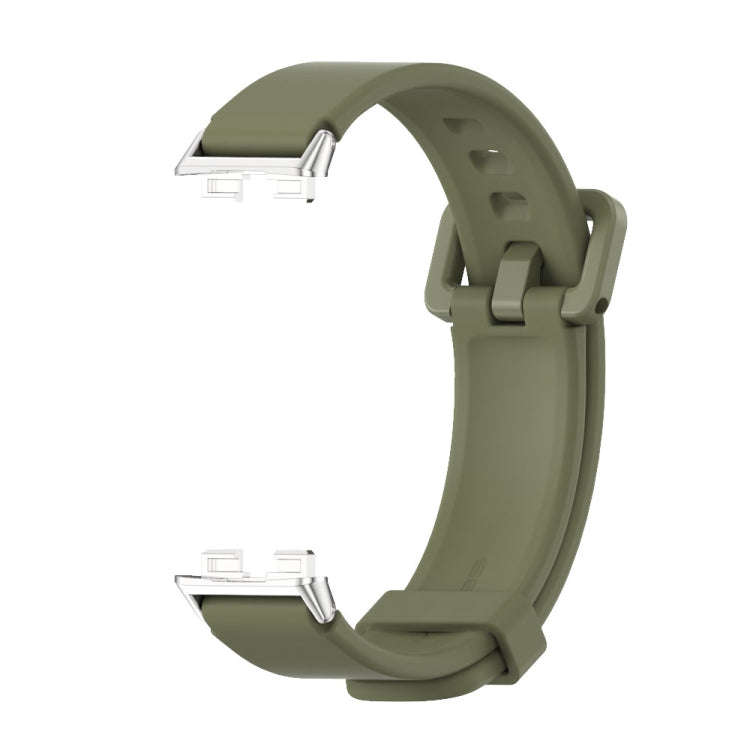 For Huawei Band 8 / 9 / 10 Mijobs Silicone Breathable Watch Band(Army Green)