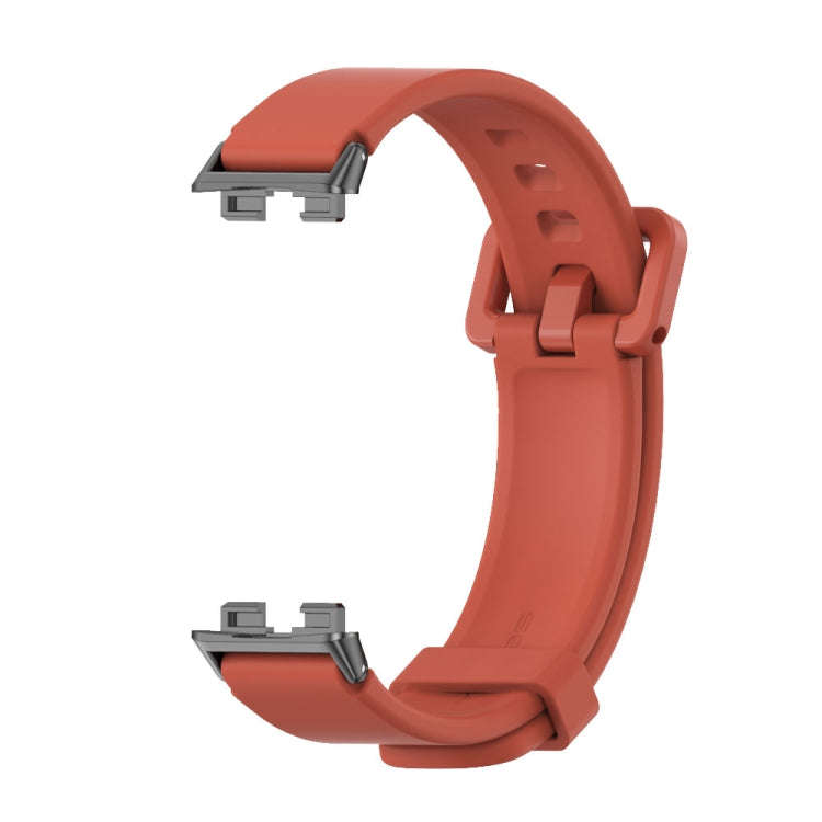For Huawei Band 8 / 9 / 10 Mijobs Silicone Breathable Watch Band(Orange+Black)