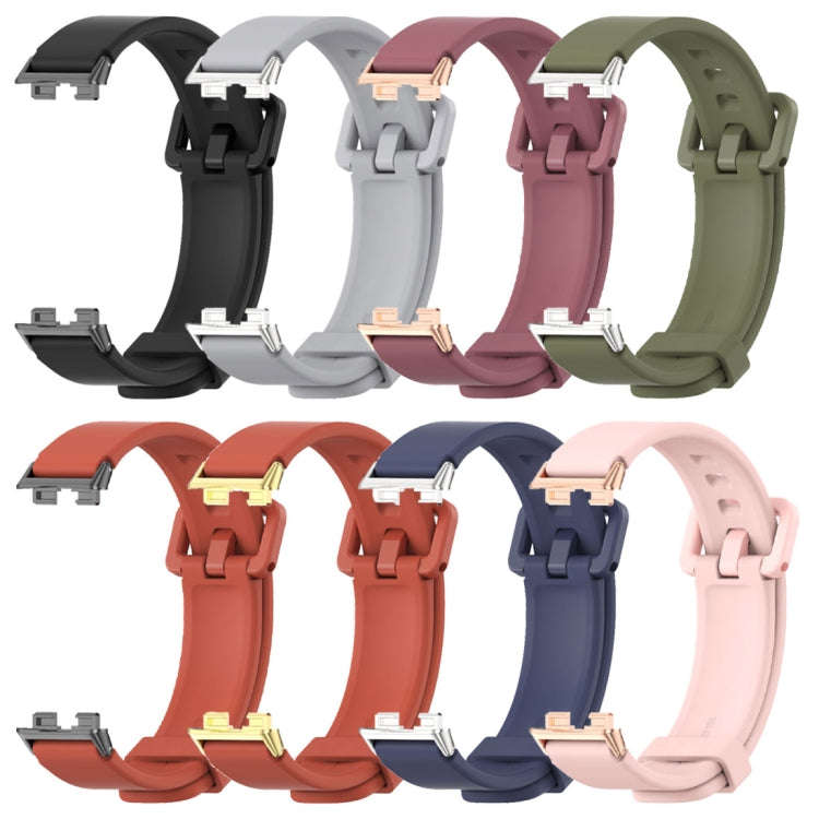 For Huawei Band 8 / 9 / 10 Mijobs Silicone Breathable Watch Band(Army Green)