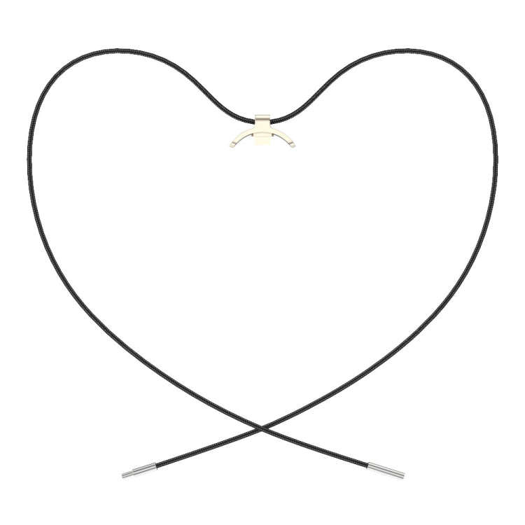 For Xiaomi Mi Band 8 / 9 / 9 NFC Mijobs Stainless Steel Buckle Wax Rope Necklace(Black+Light Gold)