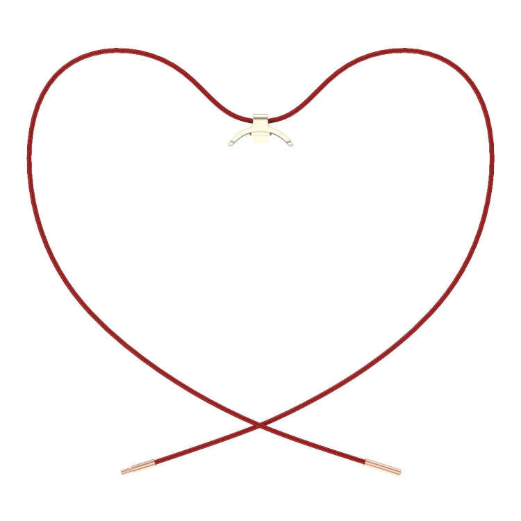 For Xiaomi Mi Band 8 / 9 / 9 NFC Mijobs Stainless Steel Buckle Wax Rope Necklace(Red+Light Gold)