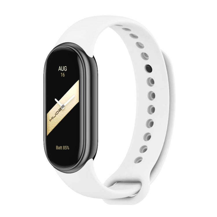 For Xiaomi Mi Band 8 / 9 Mijobs Solid Color Silicone Watch Band(White)