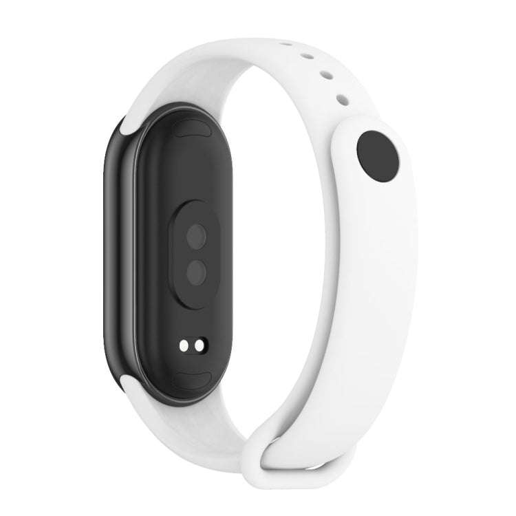 For Xiaomi Mi Band 8 / 9 Mijobs Solid Color Silicone Watch Band(White)