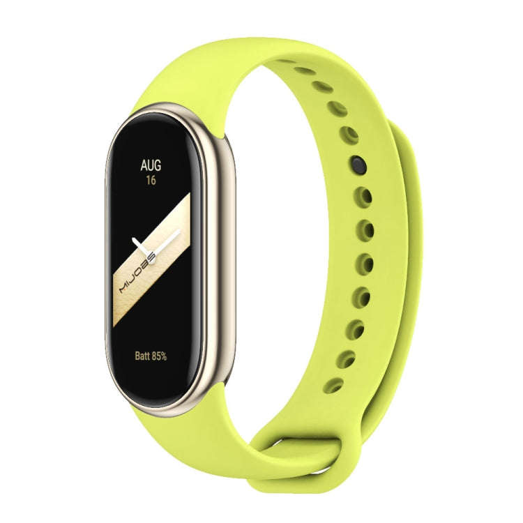 For Xiaomi Mi Band 8 / 9 Mijobs Solid Color Silicone Watch Band(Grass Green)