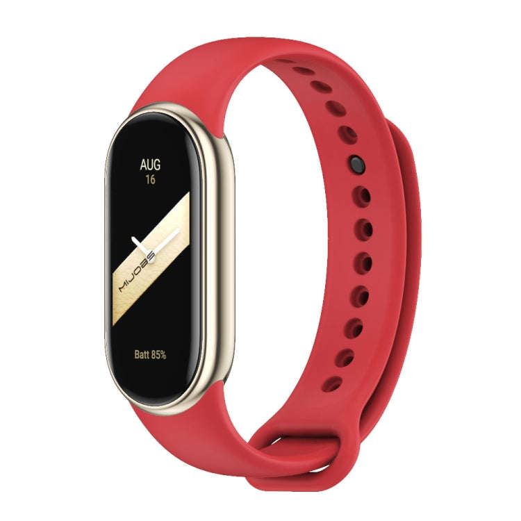 For Xiaomi Mi Band 8 / 9 Mijobs Solid Color Silicone Watch Band(Red)