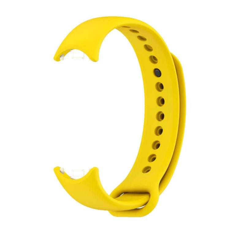 For Xiaomi Smart Band 10 / 9 / 8 Mijobs Solid Color Silicone Watch Band(Yellow)