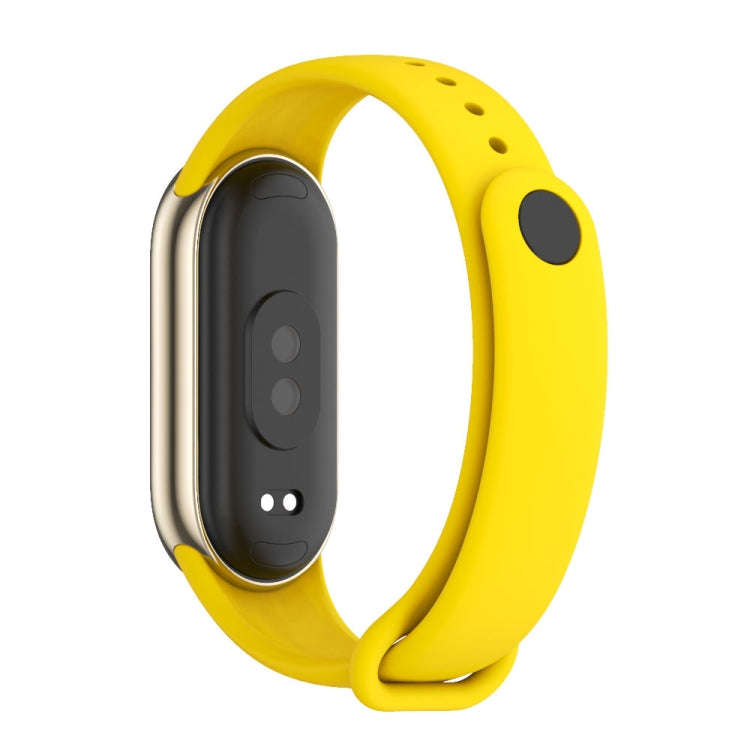 For Xiaomi Smart Band 10 / 9 / 8 Mijobs Solid Color Silicone Watch Band(Yellow)