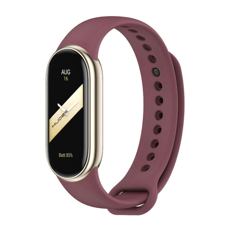 For Xiaomi Mi Band 8 / 9 Mijobs Solid Color Silicone Watch Band(Wine Red)