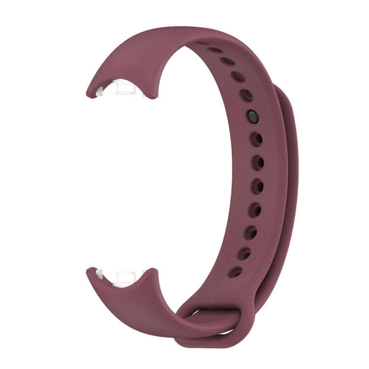 For Xiaomi Mi Band 8 / 9 Mijobs Solid Color Silicone Watch Band(Wine Red)