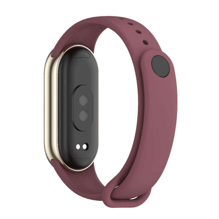For Xiaomi Mi Band 8 / 9 Mijobs Solid Color Silicone Watch Band(Wine Red)