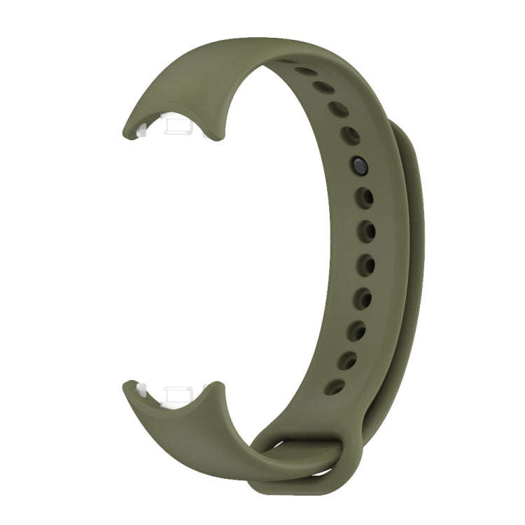 For Xiaomi Mi Band 8 / 9 Mijobs Solid Color Silicone Watch Band(Army Green)