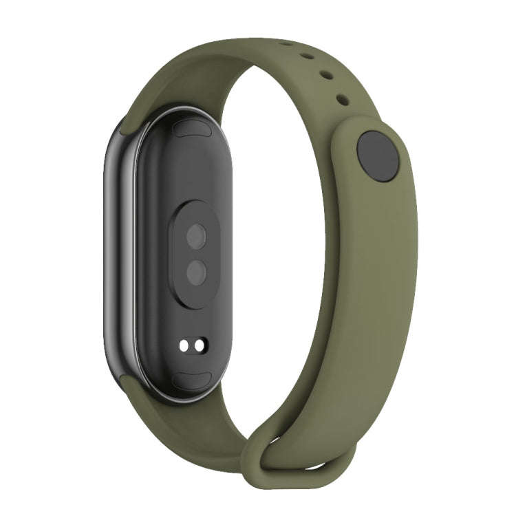 For Xiaomi Mi Band 8 / 9 Mijobs Solid Color Silicone Watch Band(Army Green)