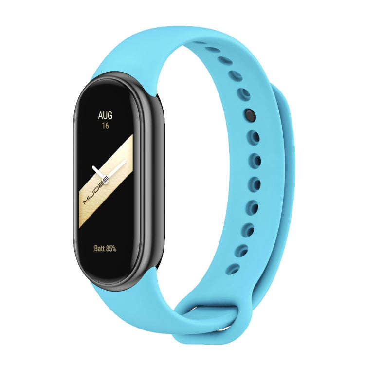 For Xiaomi Mi Band 8 / 9 Mijobs Solid Color Silicone Watch Band(Sky Blue)