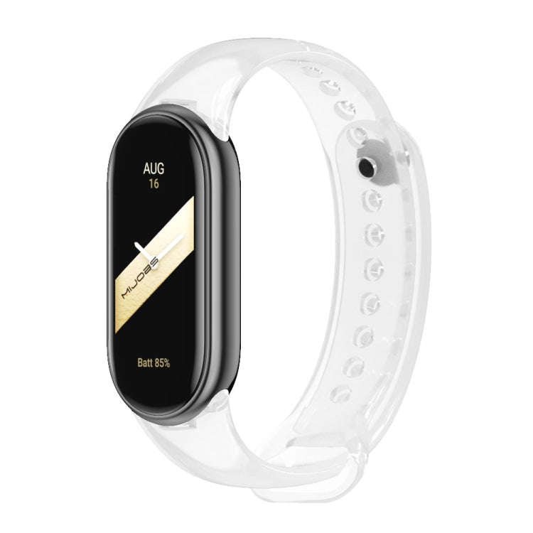 For Xiaomi Mi Band 8 / 9 Mijobs Solid Color Silicone Watch Band(Transparent)