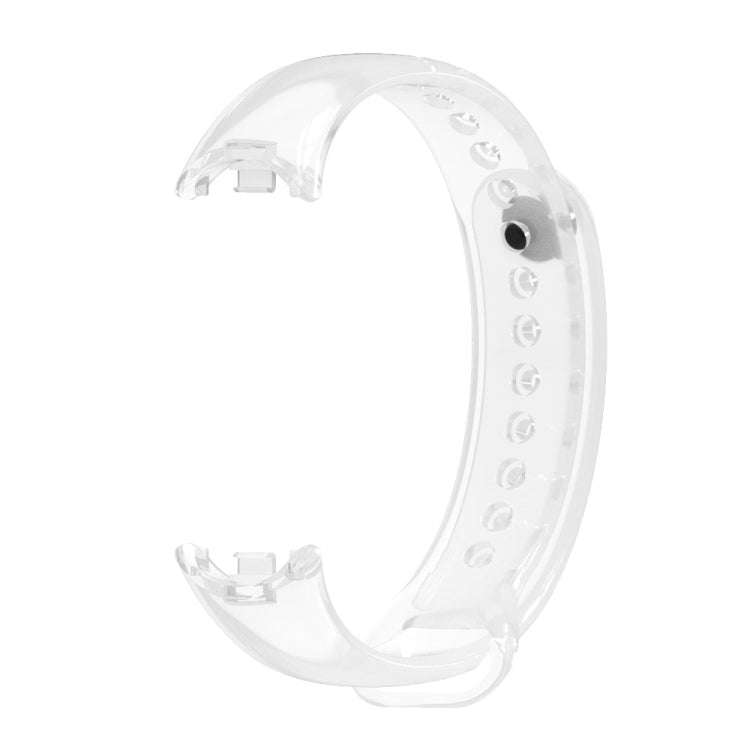 For Xiaomi Mi Band 8 / 9 Mijobs Solid Color Silicone Watch Band(Transparent)