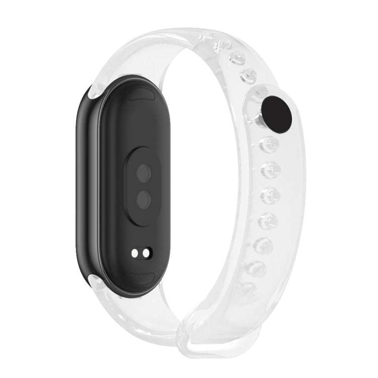 For Xiaomi Mi Band 8 / 9 Mijobs Solid Color Silicone Watch Band(Transparent)