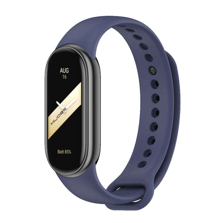 For Xiaomi Mi Band 8 / 9 Mijobs Solid Color Silicone Watch Band(Midnight Blue)