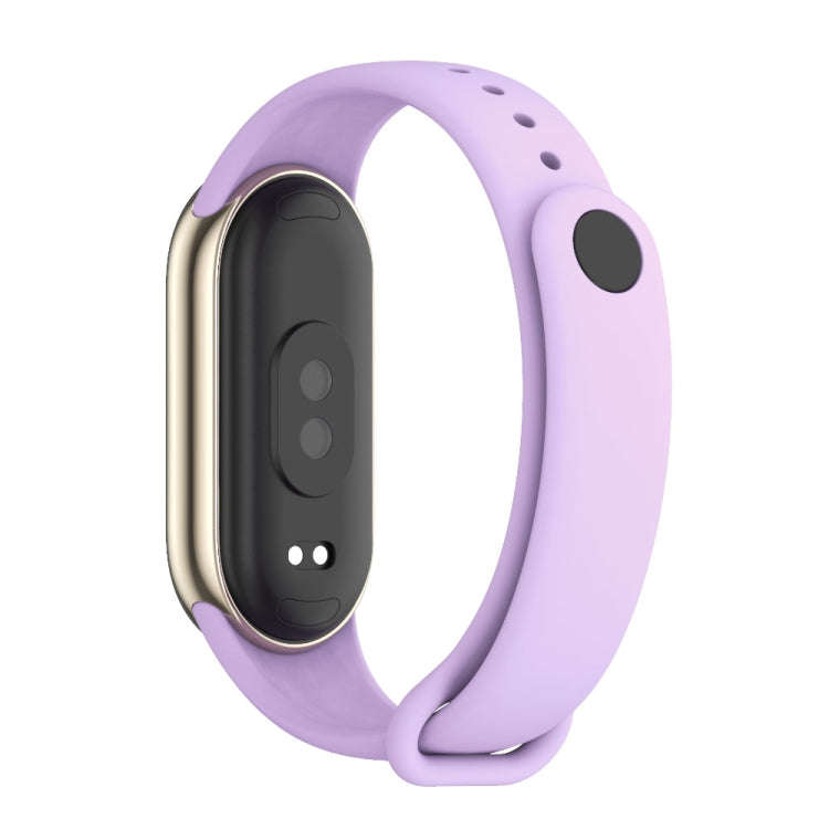 For Xiaomi Mi Band 8 Mijobs Solid Color Silicone Watch Band(Taro Purple)