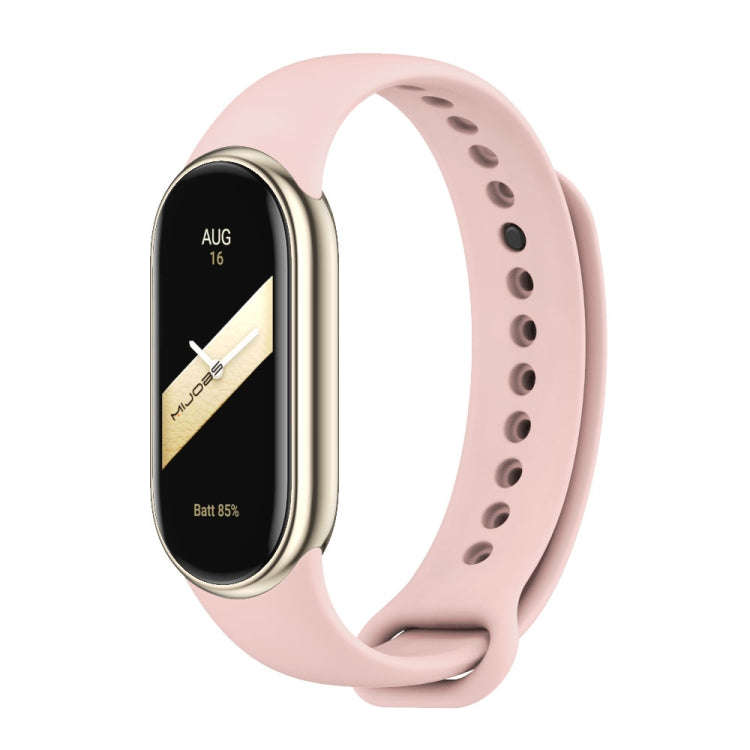 For Xiaomi Mi Band 8 / 9 Mijobs Solid Color Silicone Watch Band(Pink)