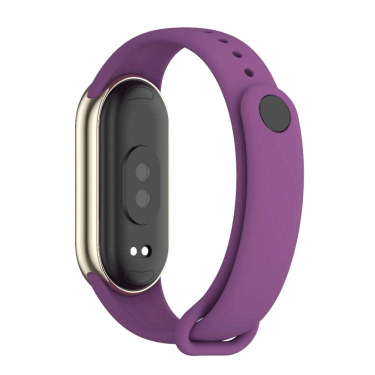 For Xiaomi Mi Band 8 / 9 Mijobs Solid Color Silicone Watch Band(Purple)