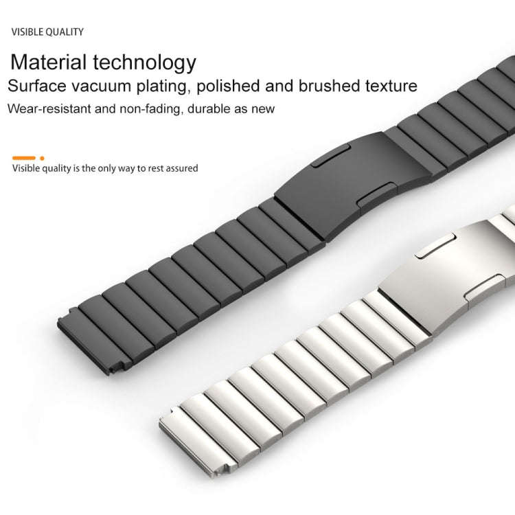 22mm Bamboo Joint Titanium Metal Watch Band(Titanium Gray)