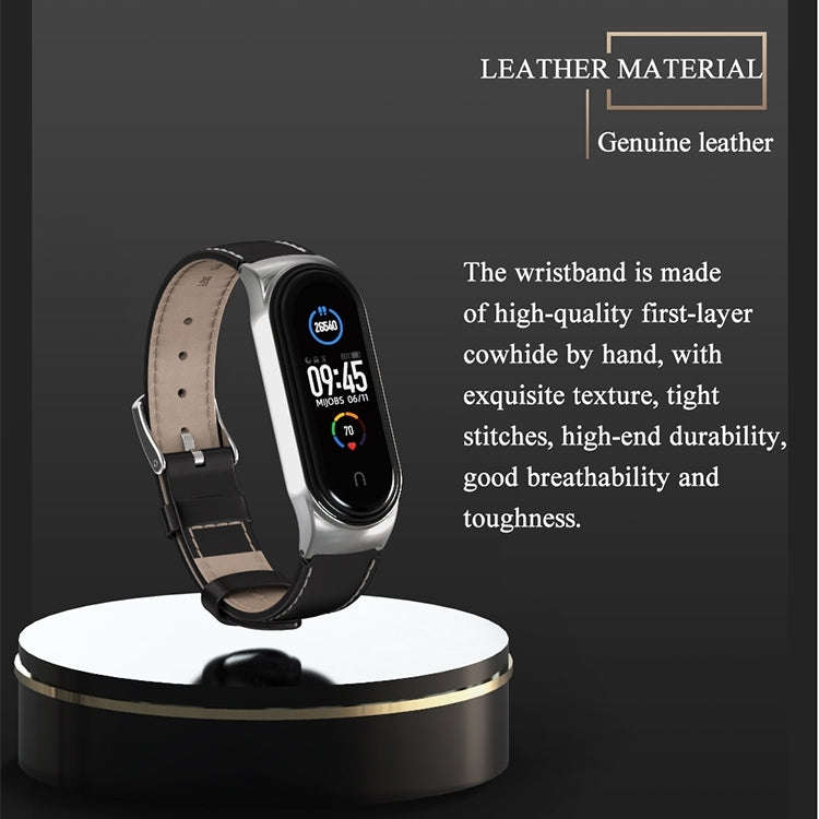 For Xiaomi Mi Band 8 Mijobs CS Case Microfiber PU Leather Watch Band(Black)