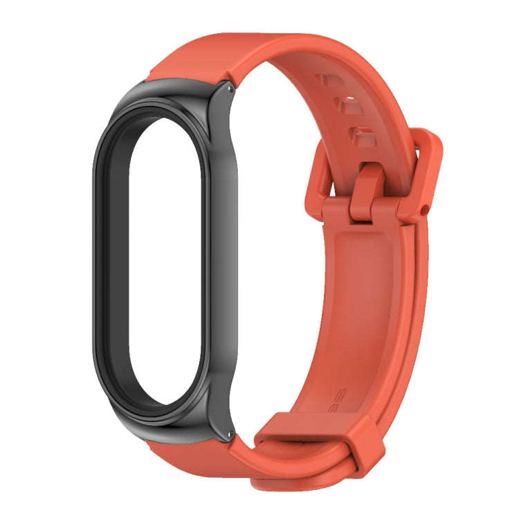 For Xiaomi Mi Band 8 Mijobs CS Case Silicone Watch Band(Orange Black)
