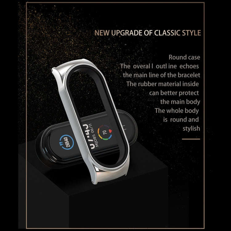 For Xiaomi Mi Band 8 Mijobs CS Case Milan Magnetic Stainless Steel Watch Band(Gold)