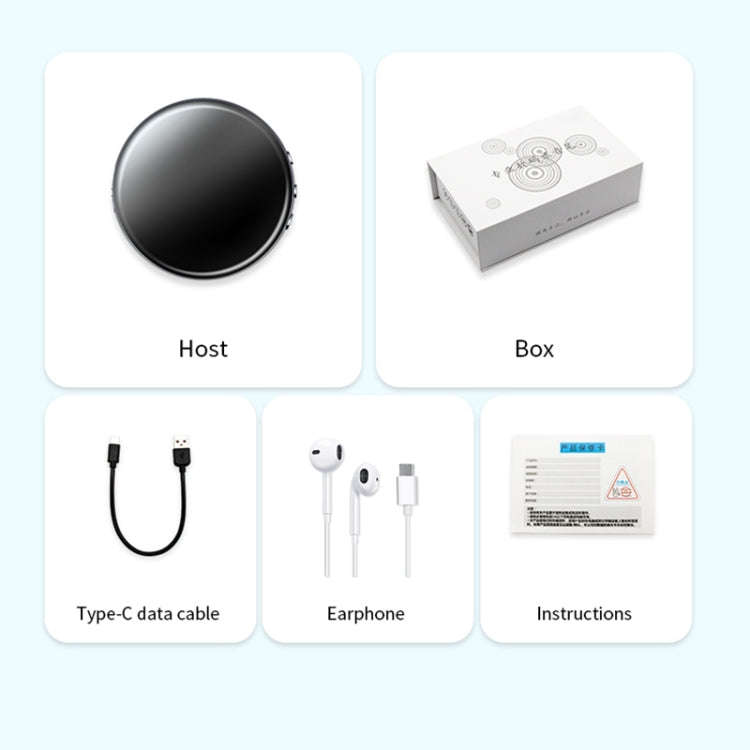 JNN M29 Portable Noise Reduction Smart Voice Control Magnetic Recorder, Memory:8GB