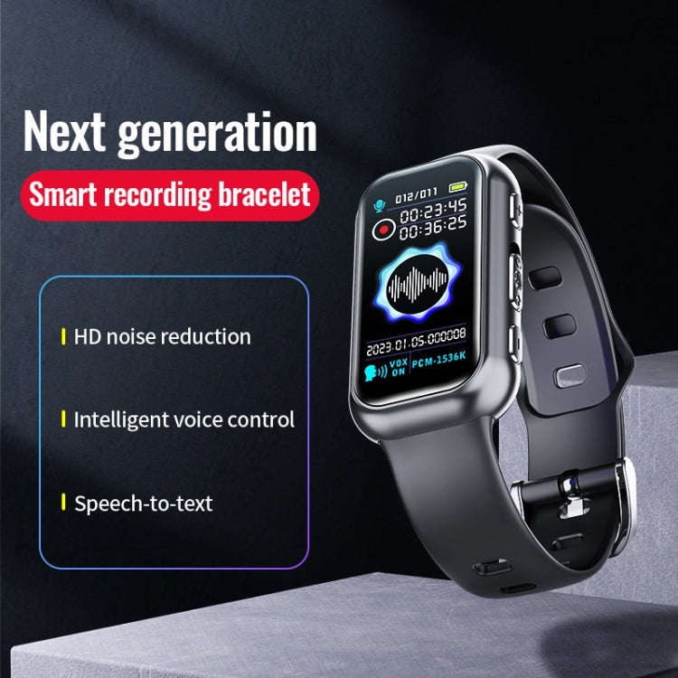 JNN S16 Smart HD Noise Reduction Bluetooth MP3 Voice Control Recording Bracelet, Memory:8GB