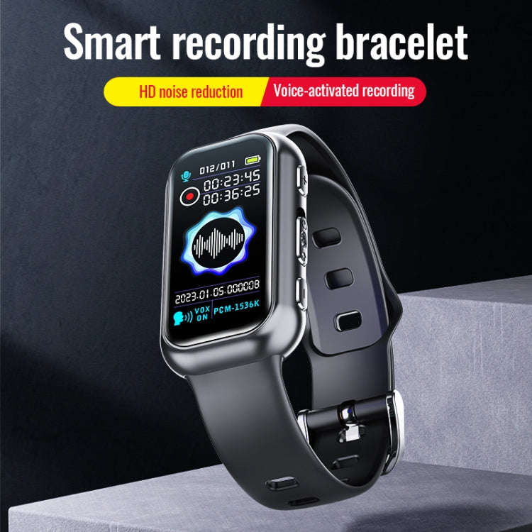 JNN S16 Smart HD Noise Reduction Bluetooth MP3 Voice Control Recording Bracelet, Memory:8GB