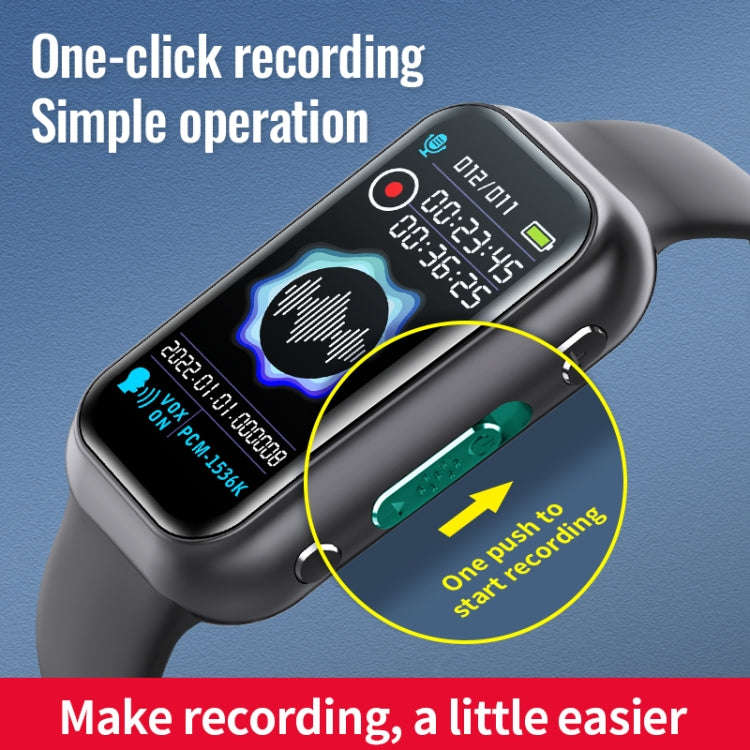 JNN S16 Smart HD Noise Reduction Bluetooth MP3 Voice Control Recording Bracelet, Memory:8GB