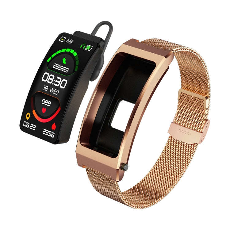 K13S 1.14 inch TFT Screen Milanese Metal Strap Smart Call Bracelet Supports Sleep Management / Bl...