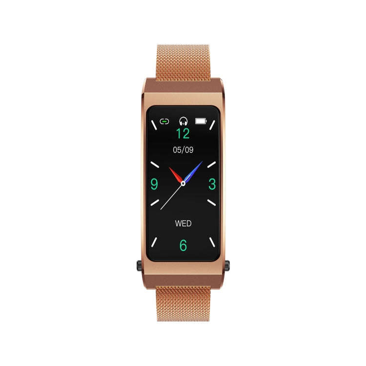 K13S 1.14 inch TFT Screen Milanese Metal Strap Smart Call Bracelet Supports Sleep Management / Bl...