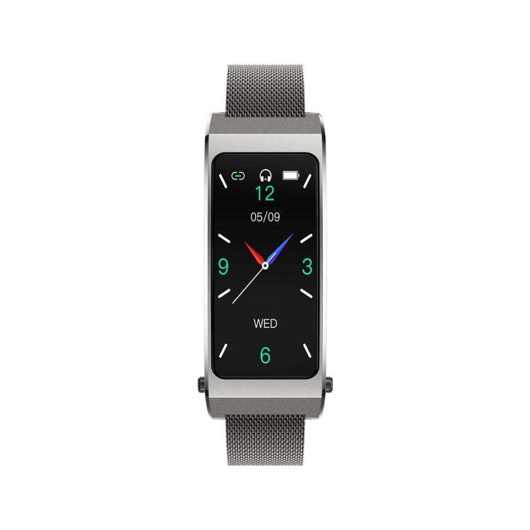 K13S 1.14 inch TFT Screen Milanese Metal Strap Smart Call Bracelet Supports Sleep Management / Bl...