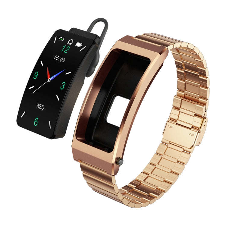 K13S 1.14 inch TFT Screen Slub Steel Strap Smart Calling Bracelet Supports Sleep Management/Blood...