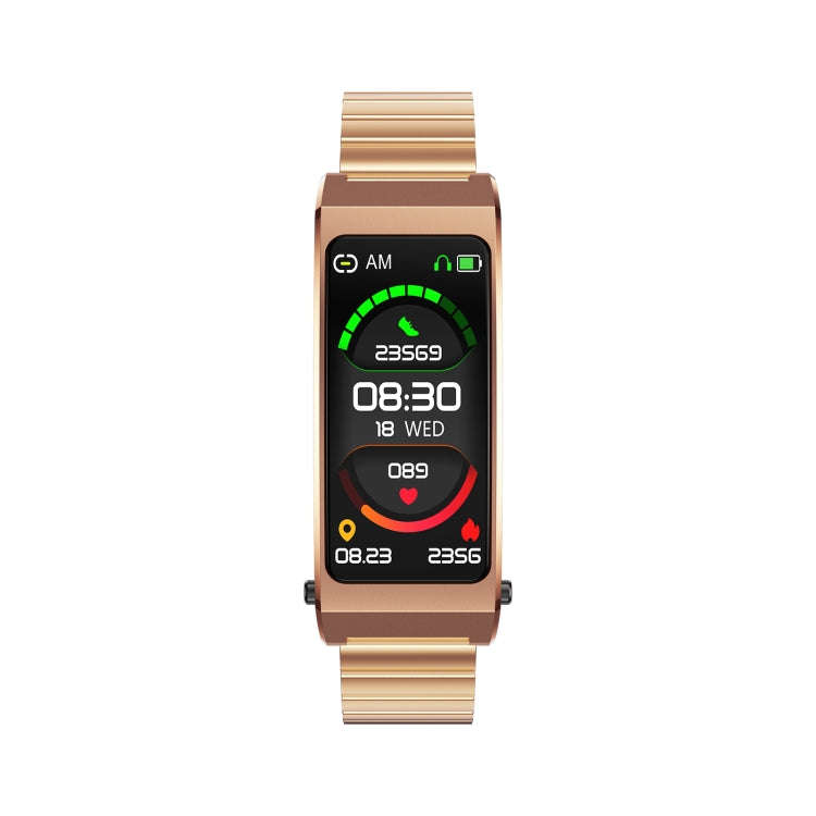 K13S 1.14 inch TFT Screen Slub Steel Strap Smart Calling Bracelet Supports Sleep Management/Blood...