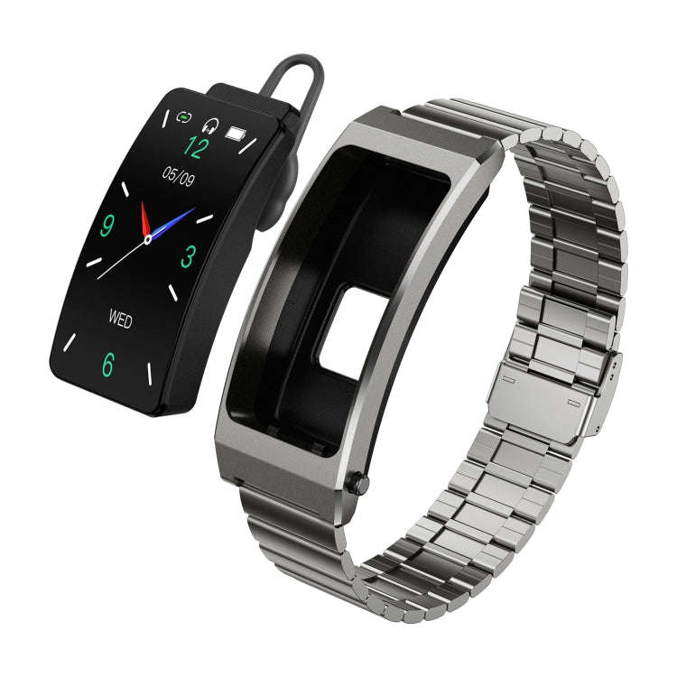 K13S 1.14 inch TFT Screen Slub Steel Strap Smart Calling Bracelet Supports Sleep Management/Blood...