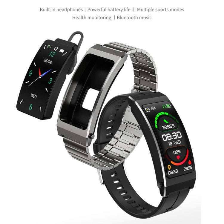 K13S 1.14 inch TFT Screen Silicone Strap Smart Calling Bracelet Supports Sleep Management/Blood O...